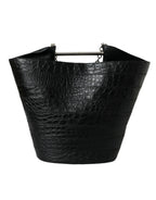 Balenciaga – Crocodile Maxi Bucket Bag Black