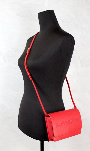 Burberry – Hampshire Small Red Leather Crossbody