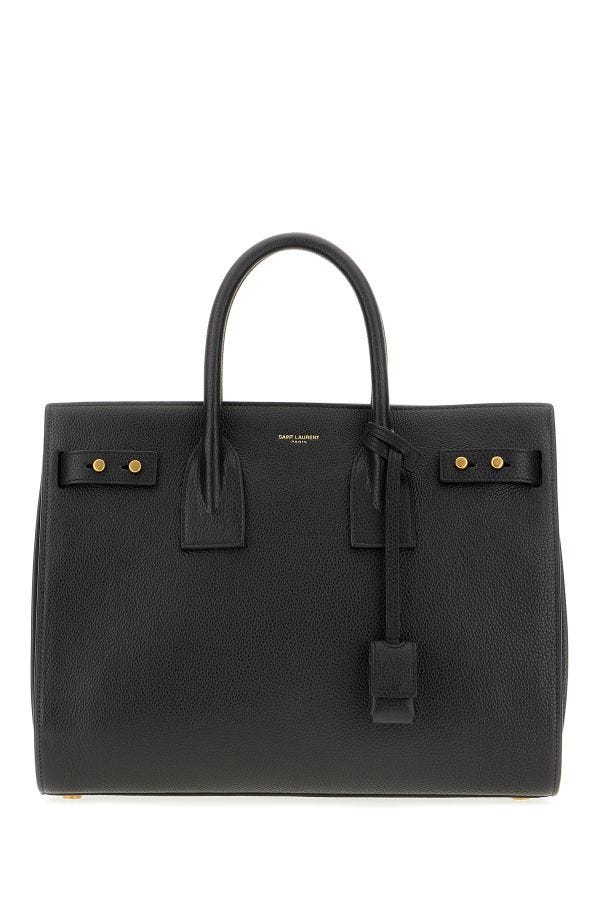 Saint Laurent – Black Sac De Jour Leather Handbag