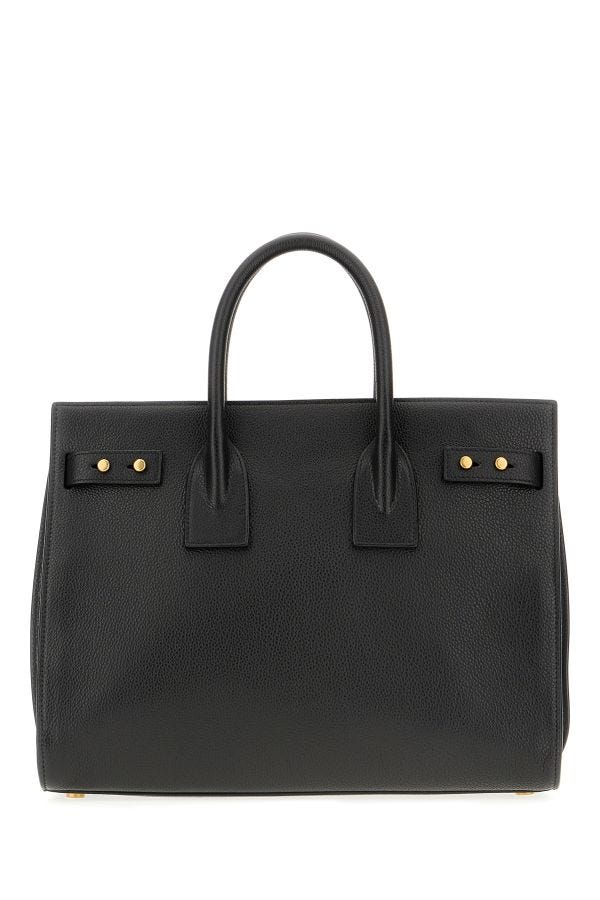 Saint Laurent – Black Sac De Jour Leather Handbag