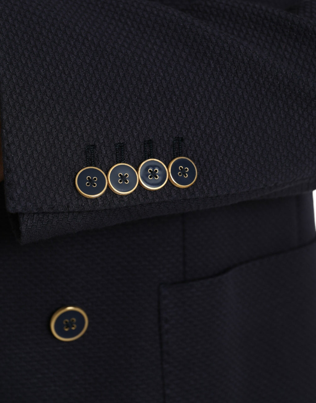 Dolce & Gabbana - Dark Blue Crown Bee Double Breasted Blazer