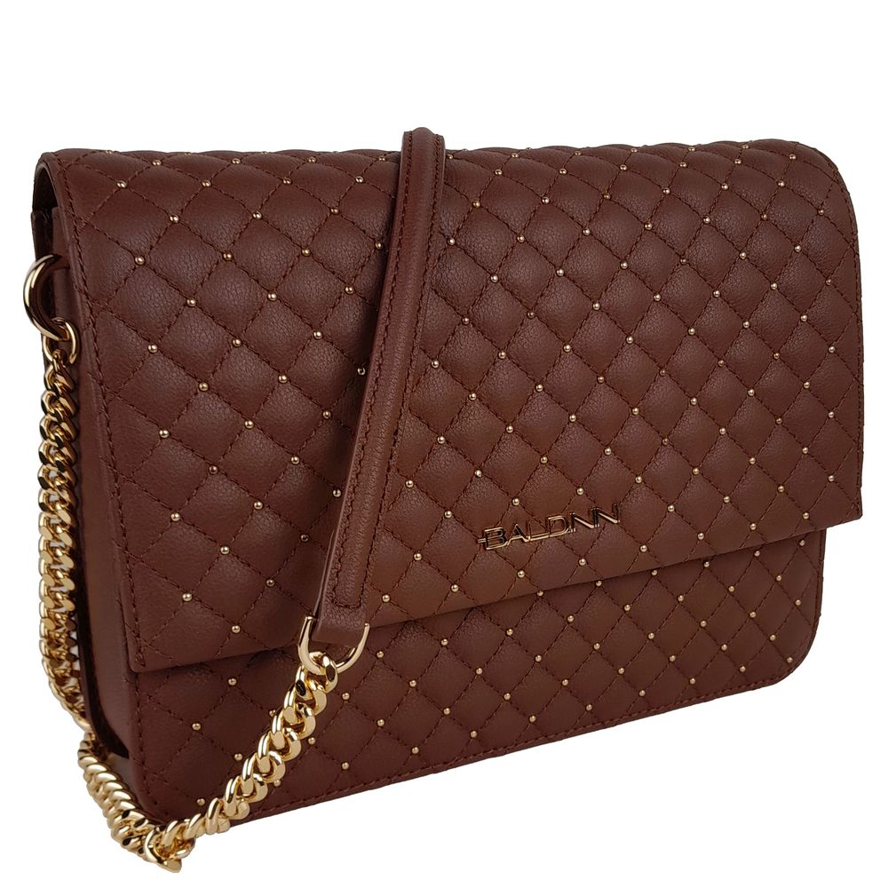Baldinini – Studded Quilted Crossbody Bag Brown