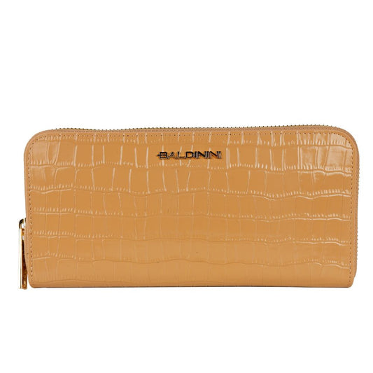 Baldinini Trend – Beige Croco Print Leather Wallet