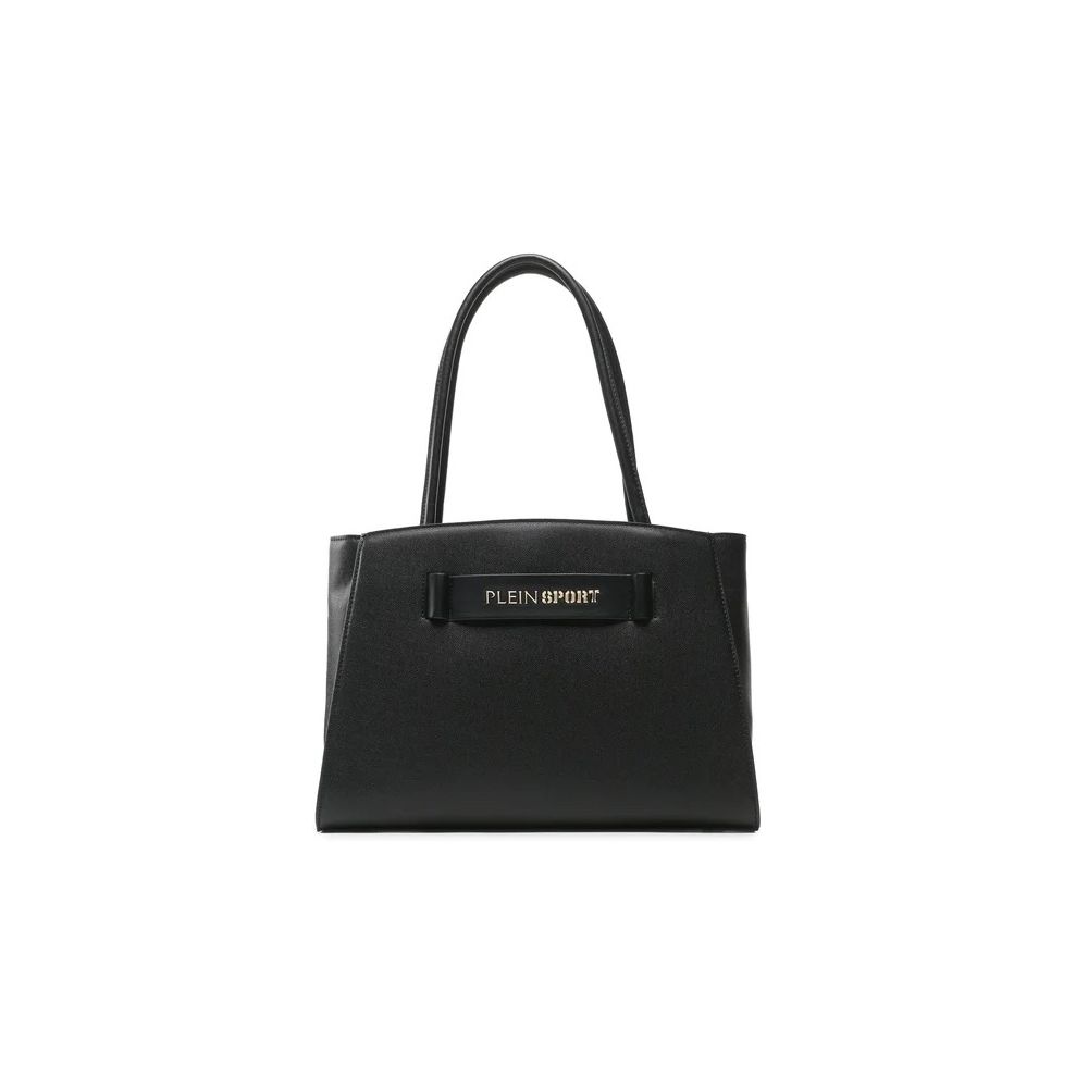 Plein Sport - Chic Ebony Tote with Silver Logo Accent