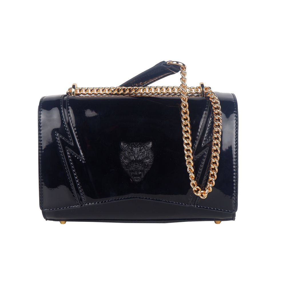 Plein Sport- Chic Patent Effect Chain Shoulder Bag