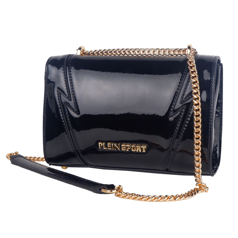Plein Sport- Chic Patent Effect Chain Shoulder Bag