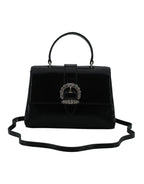 Jimmy Choo – Black Cheri Lizard Leather Top Handle Bag