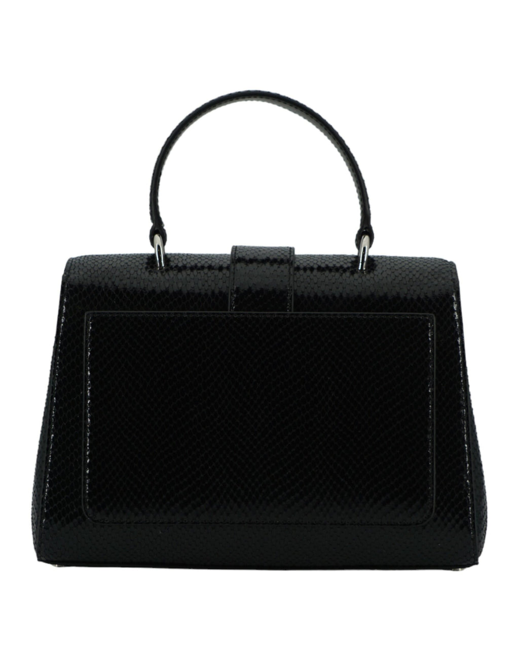 Jimmy Choo – Black Cheri Lizard Leather Top Handle Bag