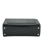 Jimmy Choo – Black Cheri Lizard Leather Top Handle Bag