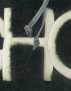 Jimmy Choo – Black Leather & Fabric Top Handle Bag