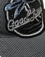 Dolce & Gabbana - Black Cotton Embellished Baseball Hat Men