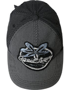 Dolce & Gabbana - Black Cotton Embellished Baseball Hat Men