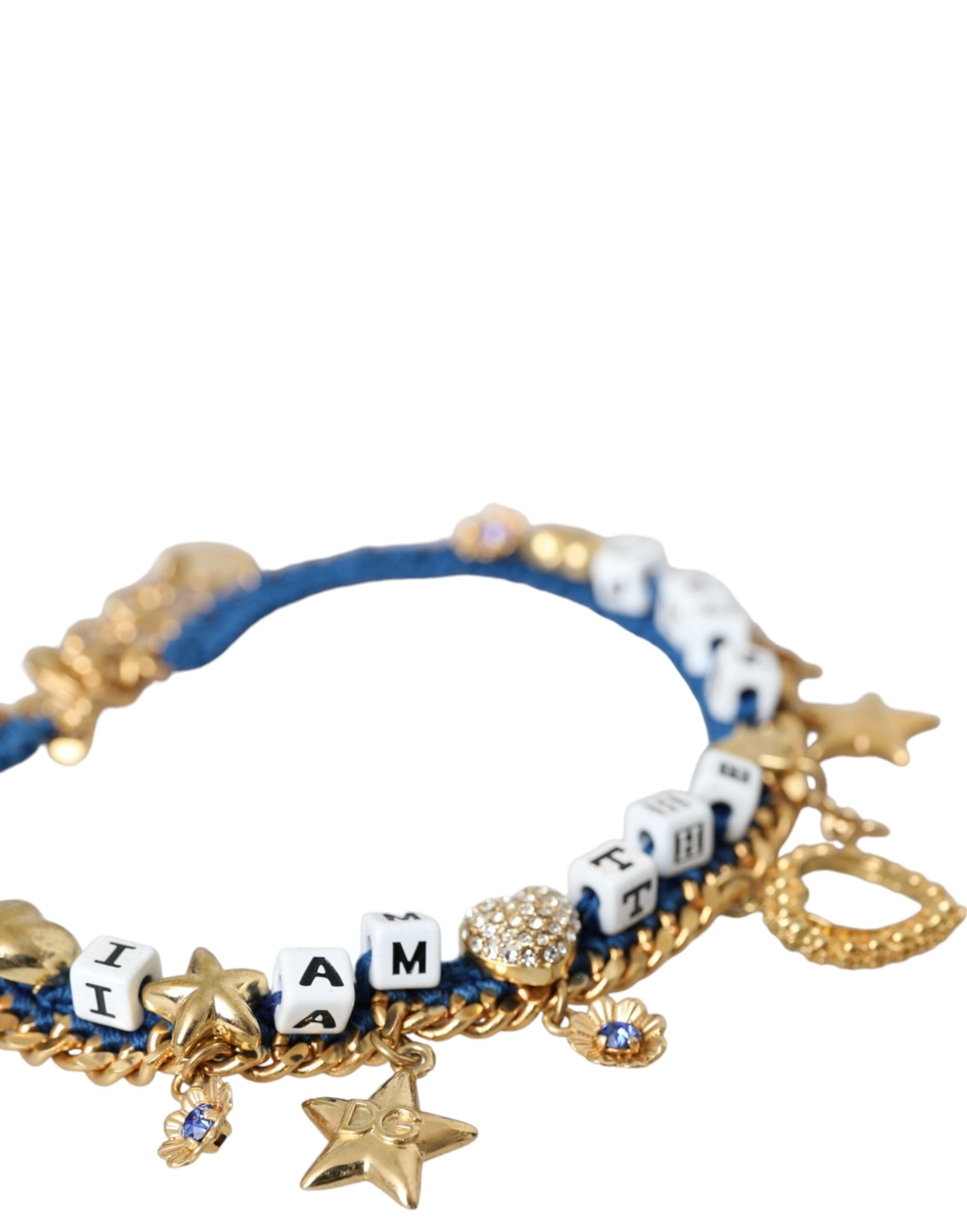 Dolce & Gabbana - Gold Tone Brass Chain Iam The Star Bracelet