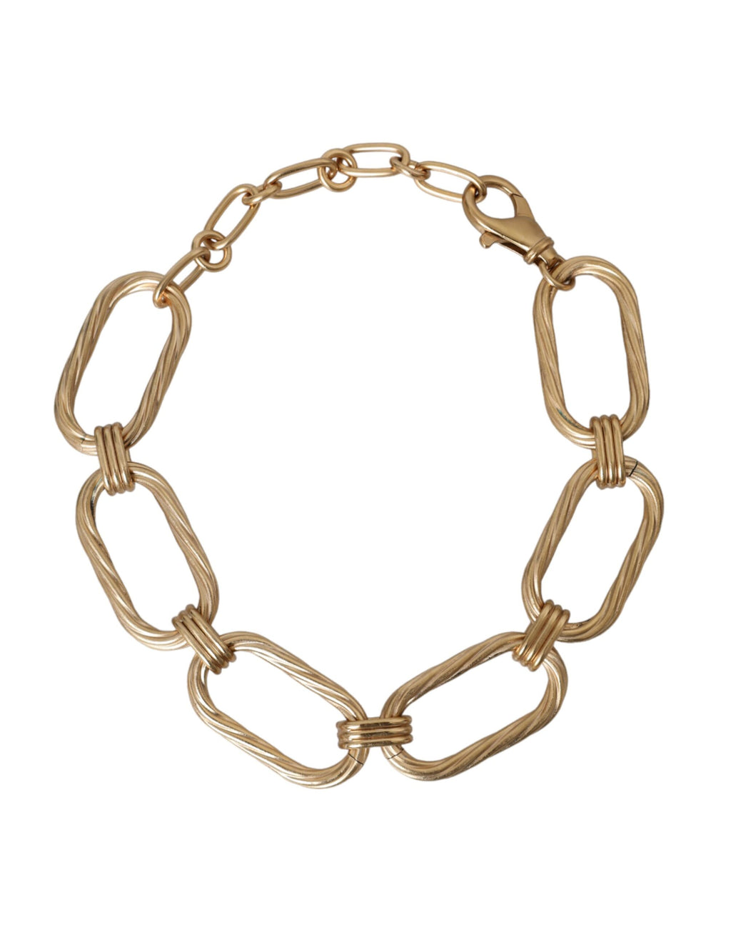 Dolce & Gabbana - Gold Tone Brass Large Link Chain Jewelry Necklace