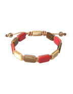 Nialaya - CZ Tiger Eye Red Coral 925 Silver Men Bracelet