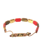 Nialaya - CZ Tiger Eye Red Coral 925 Silver Men Bracelet
