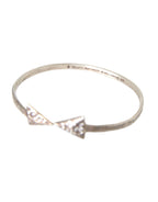 Nialaya - Arrow Crystal 925 Silver Bangle Bracelet Women