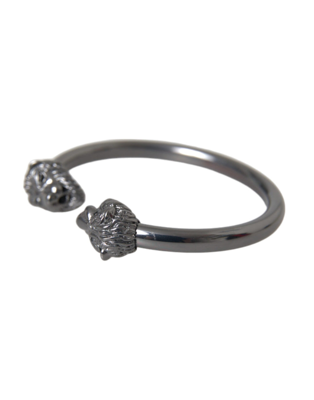 Nialaya - Black Rhodium Lion Bangle Bracelet Women