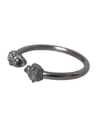 Nialaya - Black Rhodium Lion Bangle Bracelet Women