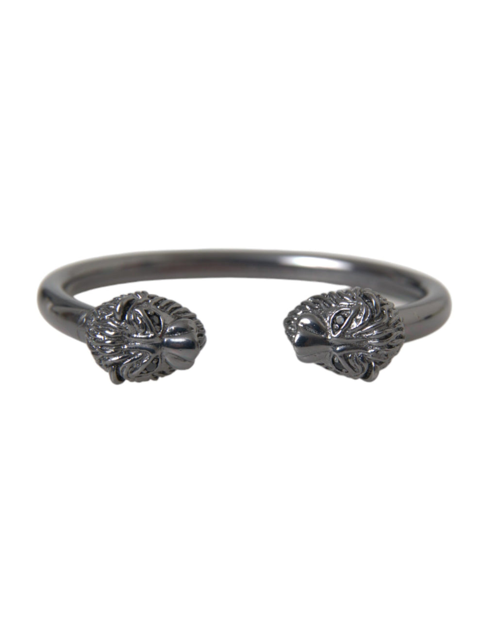 Nialaya - Black Rhodium Lion Bangle Bracelet Women