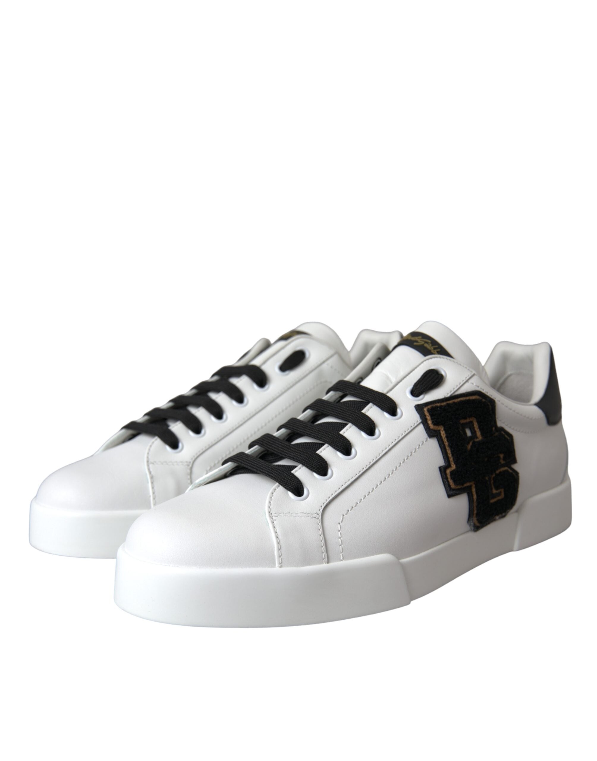 Dolce & Gabbana - White Leather DG Logo Casual Low Top Sneakers