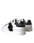 Dolce & Gabbana - White Leather DG Logo Casual Low Top Sneakers