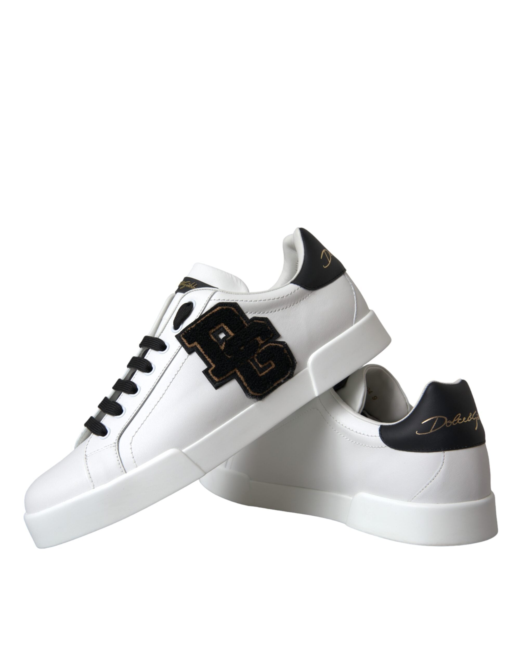 Dolce & Gabbana - White Leather DG Logo Casual Low Top Sneakers