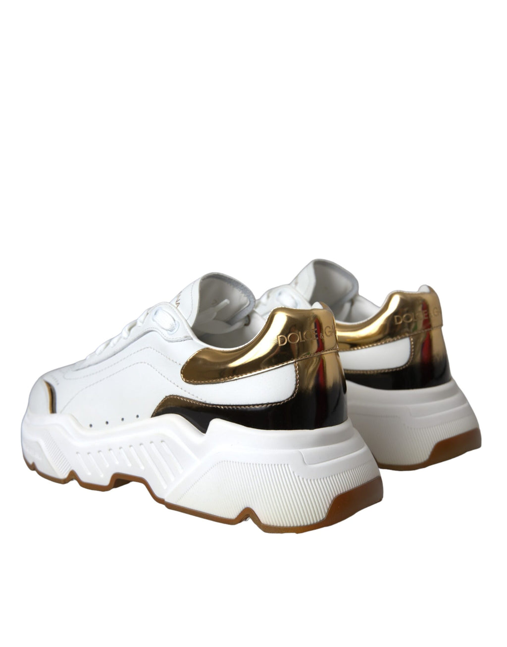 Dolce & Gabbana - White Gold DAYMASTER Leather Sneakers Shoes
