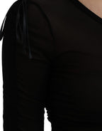 Dolce & Gabbana - Black Sheer Bodycon Sheath Midi Dress