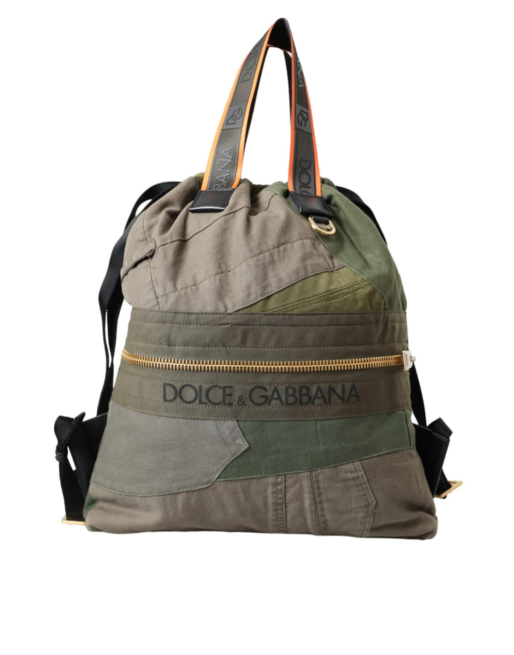 Dolce & Gabbana - Military Green Patchwork Rucksack Backpack