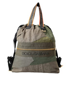 Dolce & Gabbana - Military Green Patchwork Rucksack Backpack