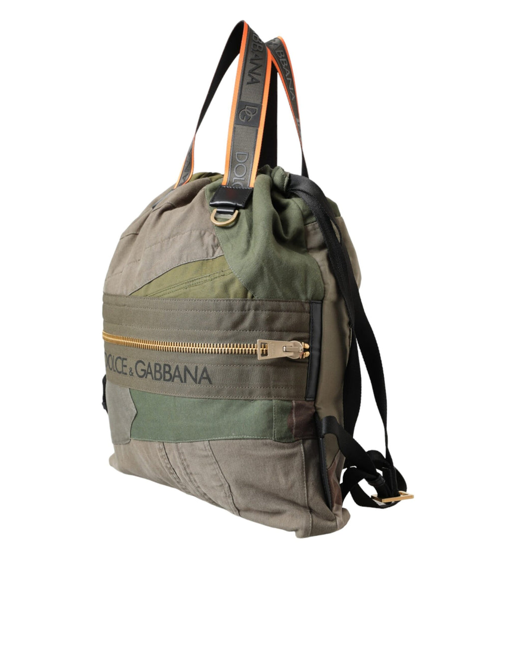 Dolce & Gabbana - Military Green Patchwork Rucksack Backpack