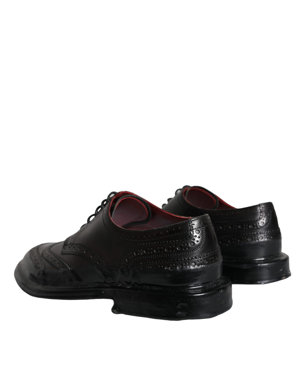 Dolce & Gabbana – Black Leather Oxford Wingtip Shoes