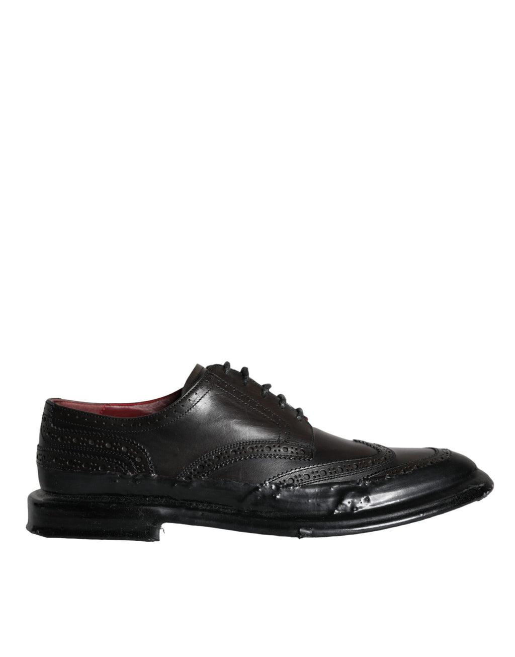 Dolce & Gabbana – Black Leather Oxford Wingtip Shoes