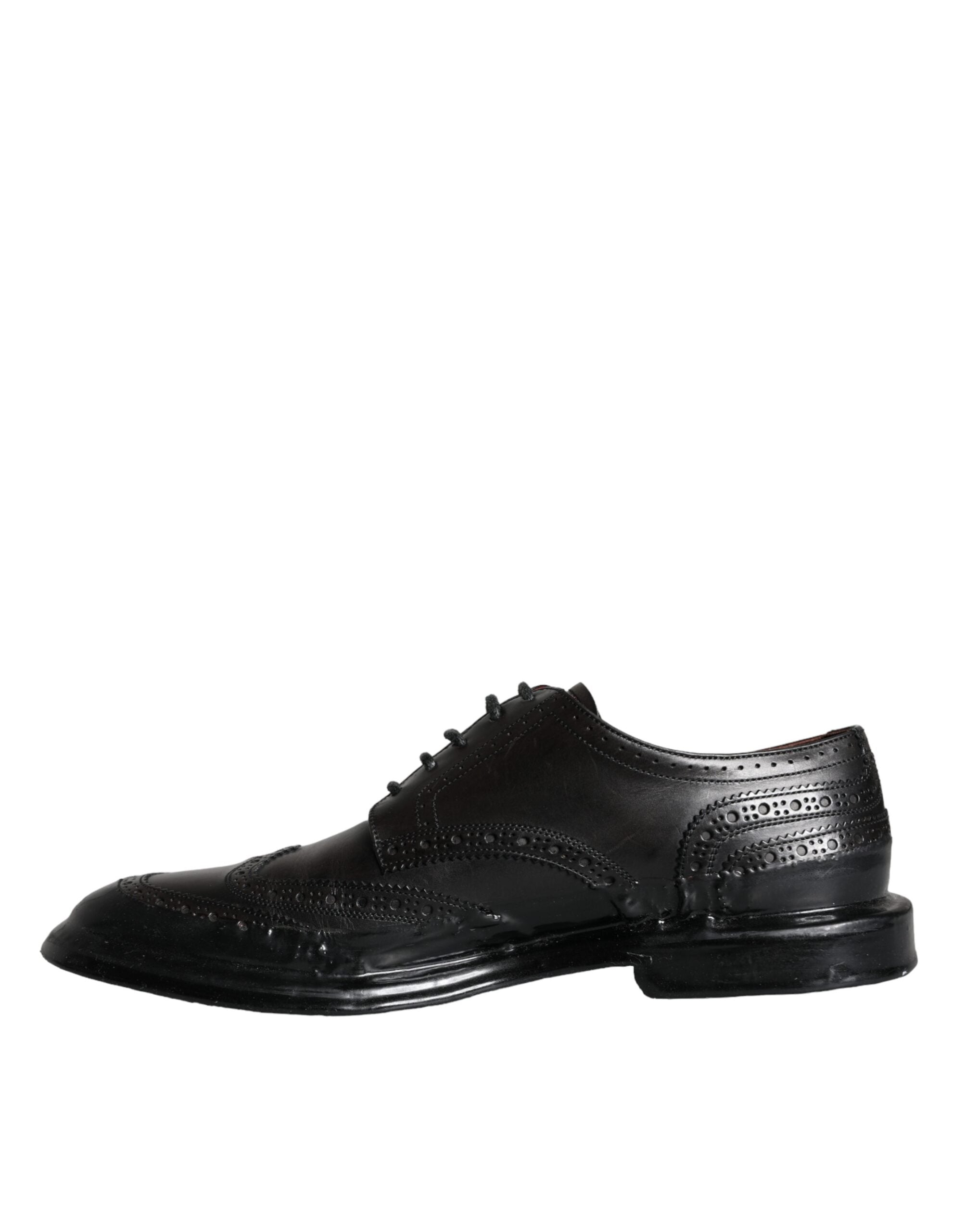 Dolce & Gabbana – Black Leather Oxford Wingtip Shoes