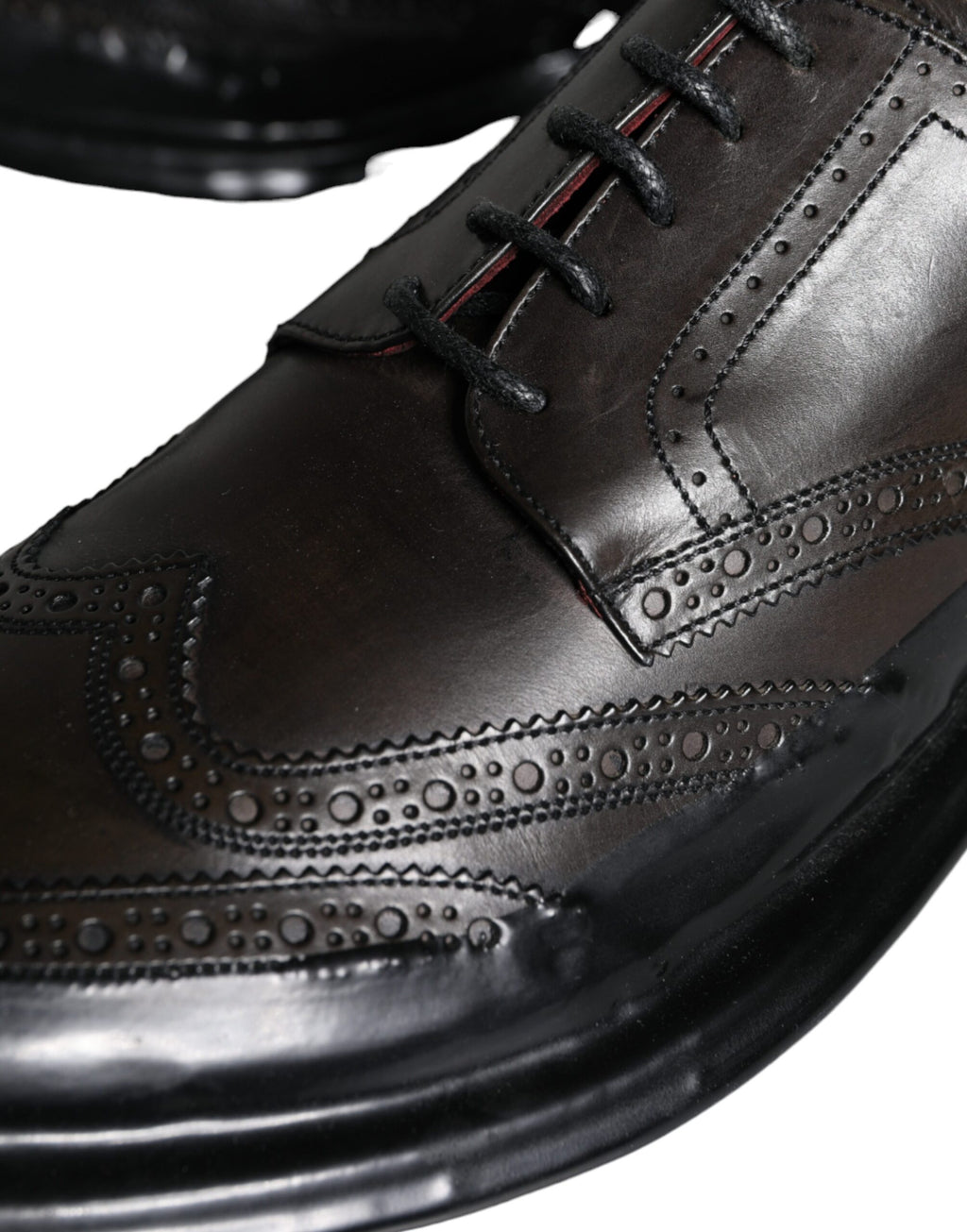 Dolce & Gabbana – Black Leather Oxford Wingtip Shoes