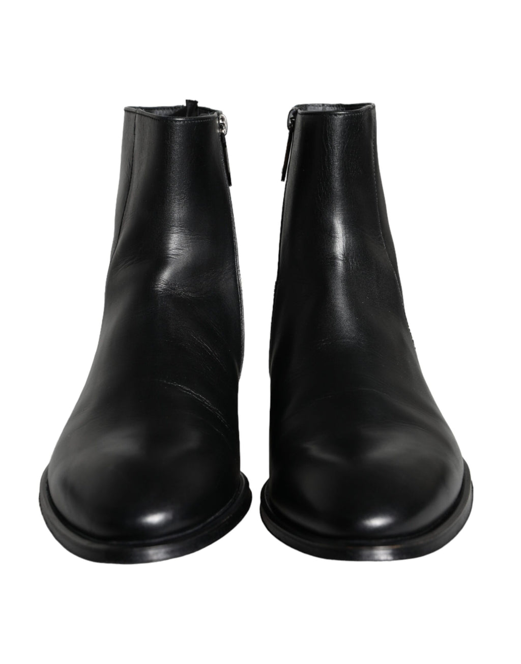 Dolce & Gabbana - Black Calf Leather Men Ankle Boots