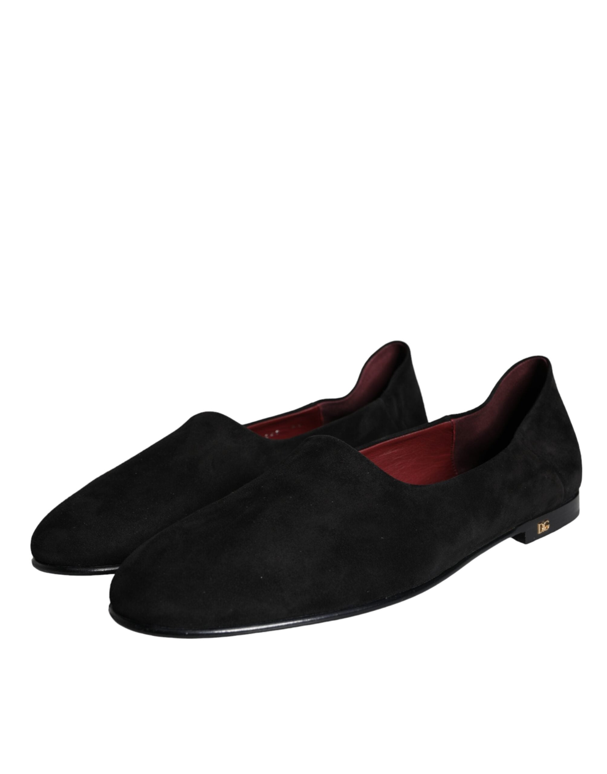 Dolce & Gabbana - Black Suede Loafers Formal Slip On