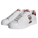Dolce & Gabbana – White & Red Patch Portofino Sneakers
