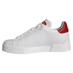 Dolce & Gabbana – White & Red Patch Portofino Sneakers