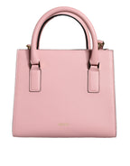 Versace - Pink Small Top Handle Grainy Calf Leather Crossbody Bag