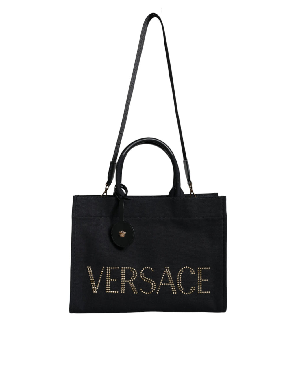 Versace – Black Crossbody Bag with Dual Handles
