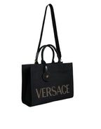 Versace – Black Crossbody Bag with Dual Handles