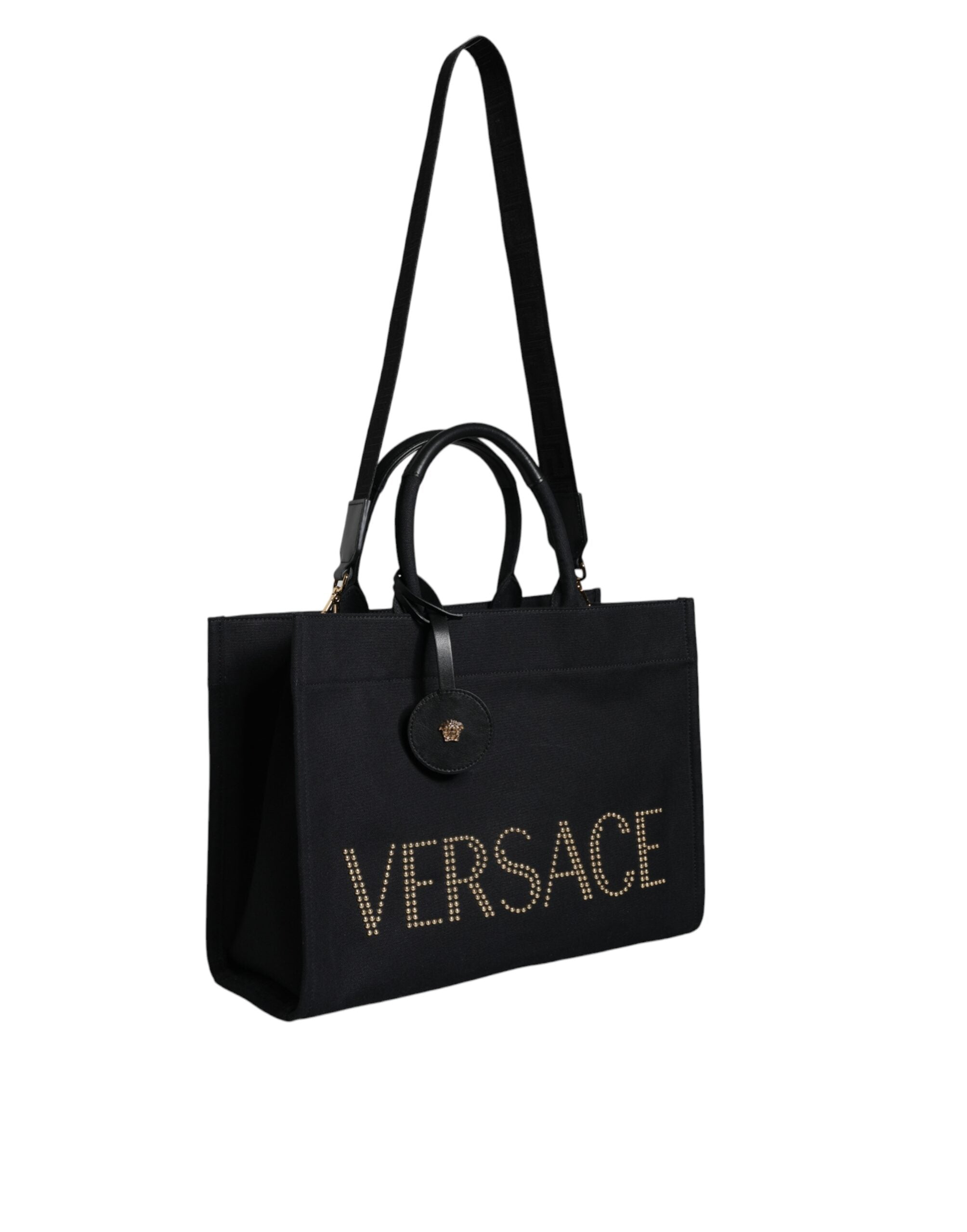 Versace – Black Crossbody Bag with Dual Handles