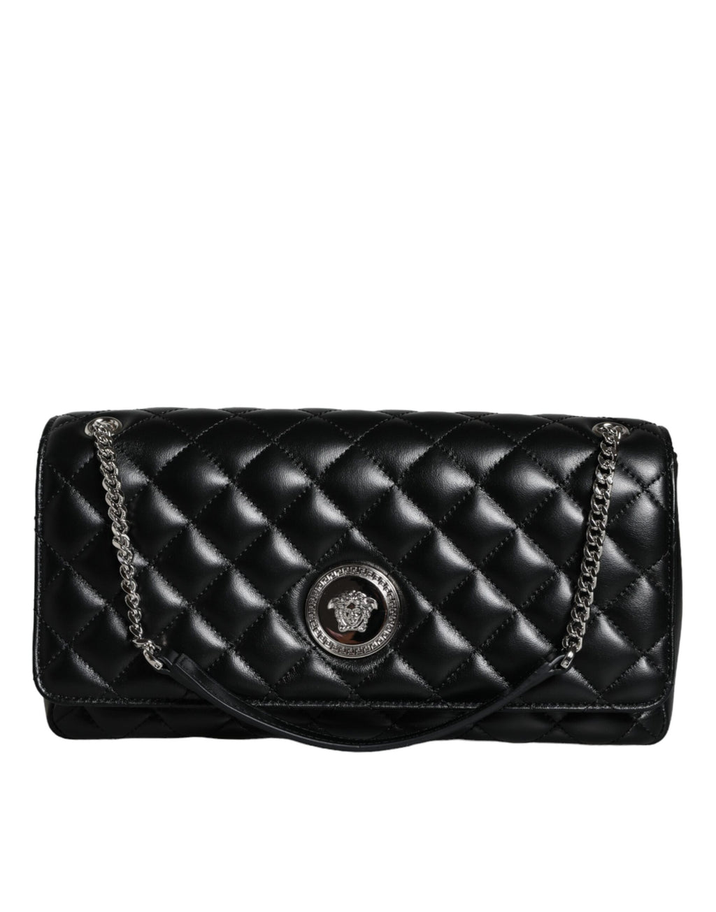 Versace – Black Quilted Lambskin Crossbody Bag