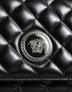 Versace – Black Quilted Lambskin Crossbody Bag