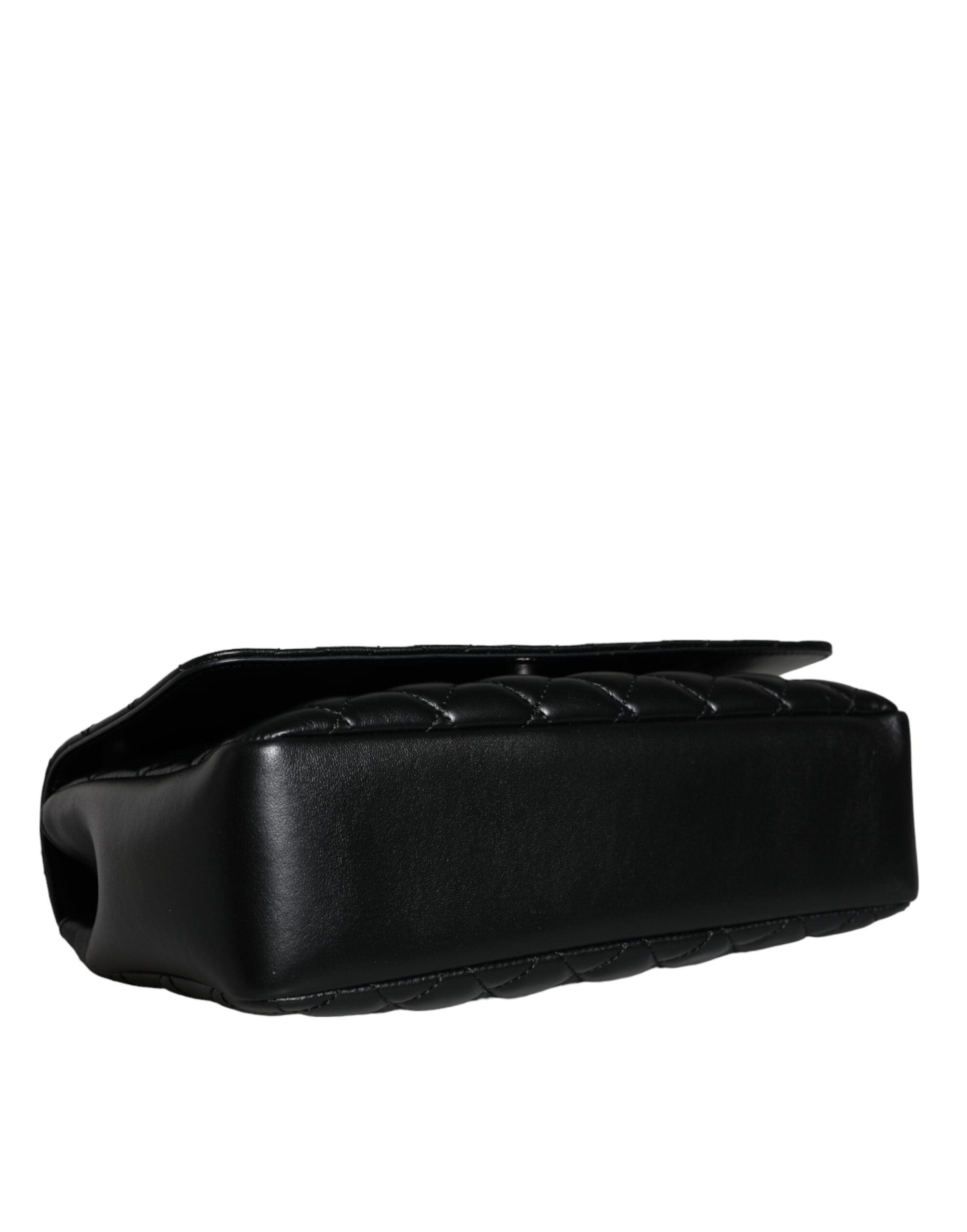 Versace – Black Quilted Lambskin Crossbody Bag