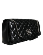 Versace – Black Quilted Lambskin Crossbody Bag