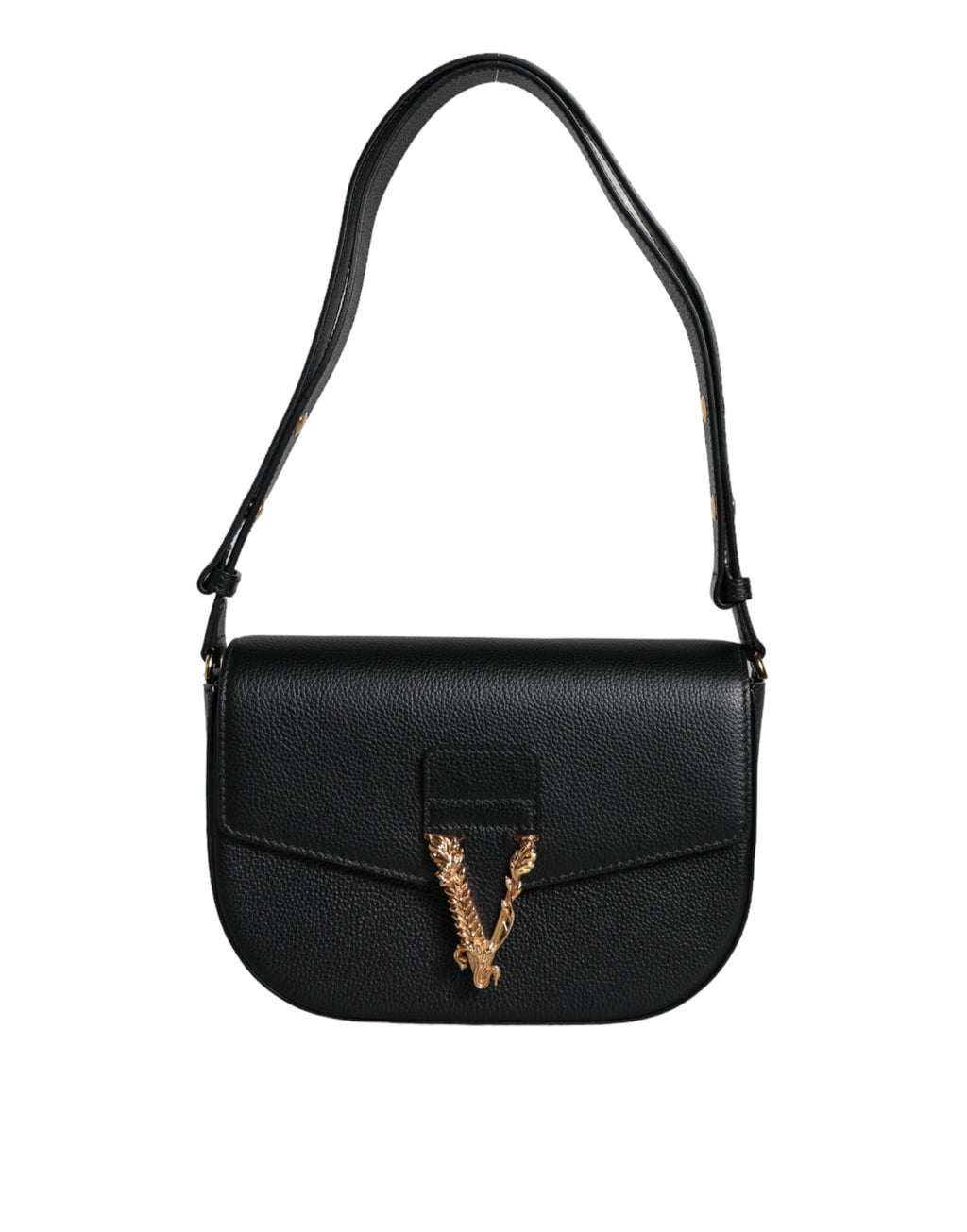 Versace – Black Calf Leather Shoulder Bag