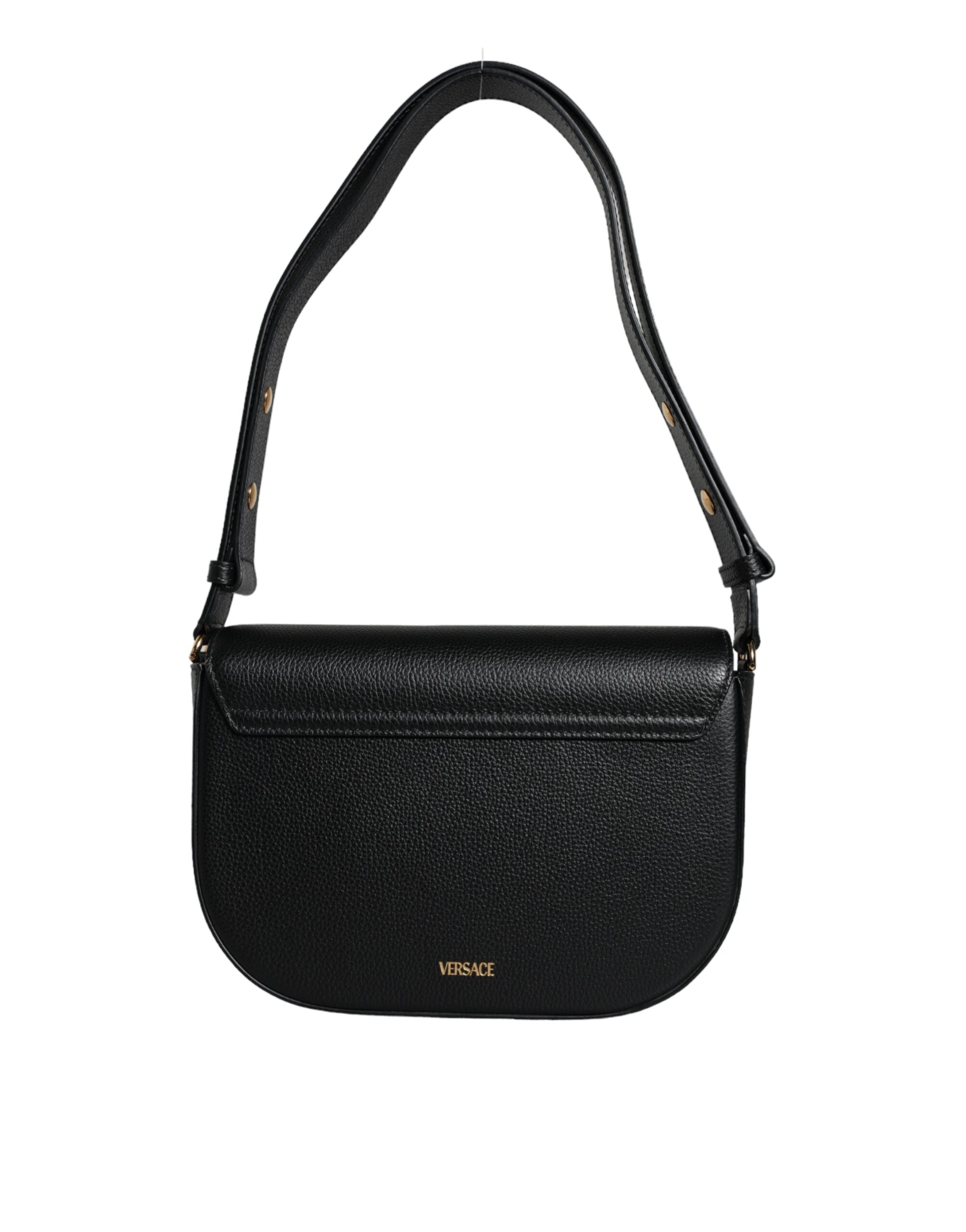 Versace – Black Calf Leather Shoulder Bag